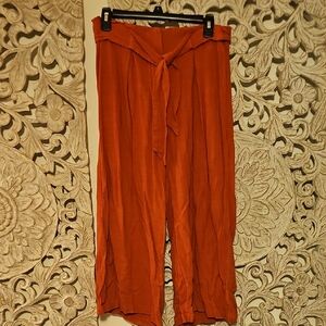 Rust Orange Cropped Pants